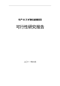 年产165万M2钢化玻璃可行性研究报告