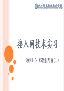 10接入网技术实习V5数据配置二