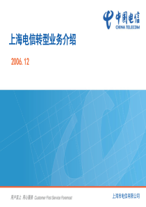 上海电信转型业务介绍