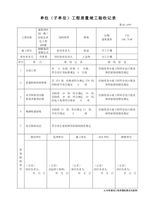 12-鲁JJ-075单位(子单位)工程质量竣工验收记录