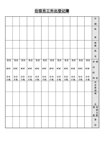 公司住宿员工外出登记簿(doc-2页)