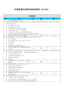 好蓝屋酒店品牌标准检查细则XXXX-08-6