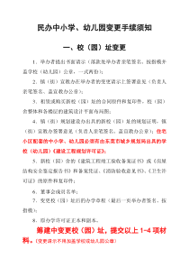 民办学校变更手续须知