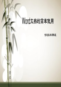 Word文档的简单使用