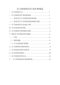 2018年压疮诊疗及护理规范