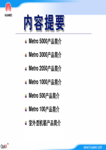 华为Metro系列MSTP传输产品简介