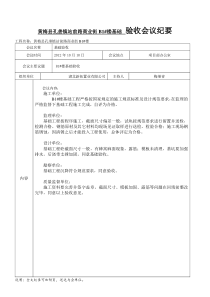 基础验收会议纪要文档