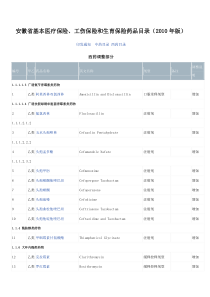 安徽省基本医疗保险新增乙类药品