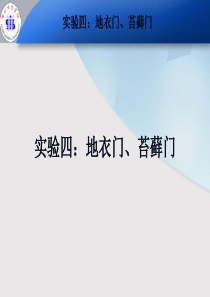 植物学实验(大一下)地衣门、苔藓门