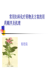 常用化疗方案的用药顺序及机理（PPT59页)