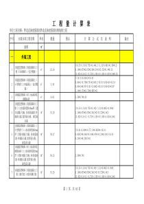 工程量计算式(黔北花海度假酒店按荣飞装饰签证单XXXX-1-16改