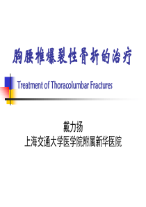 胸腰椎爆裂性骨折的治疗