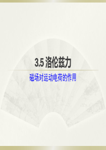 §3.5__运动电荷在磁场中受到的力