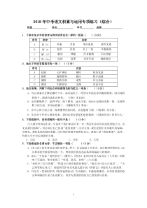 2018年中考语文积累与运用专项练习(综合)