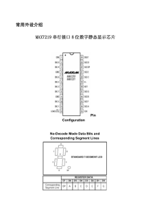 常用外设介绍MAX7219串行接口8位数字静态显示芯片