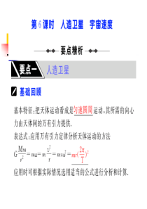 高考物理第一轮复习课件：第4章 曲线运动 万有引力与航天 第6课时 人造卫星 宇宙速度