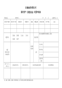 固定资产(闲置设备)处置申请表