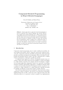 Component-Oriented Programming in Object-Oriented 