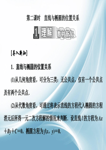 2016-2017学年高中数学人教版选修1-1课件：2.1.2 第二课时 直线与椭圆的位置关系