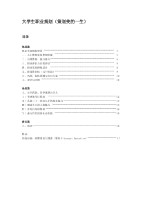 大学生职业规划(策划美的一生)