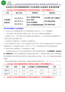 北京语言大学汉语国际教育硕士考研报录比-育明斯泰朗考研