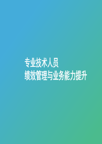 专业技术人员绩效管理与业务能力提升(200页)