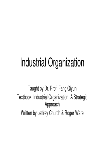 产业组织理论-教案-Industrial-Organization