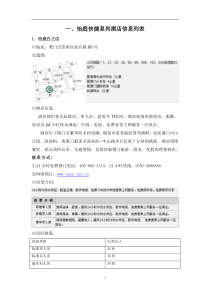 怡庭快捷系列酒店详细信息