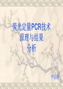 荧光定量PCR技术原理与结果分析