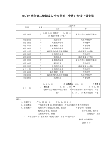 成人中专药剂(中药)专业上课安排