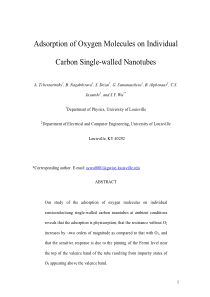 Adsorption of Oxygen Molecules on Individual Carbo