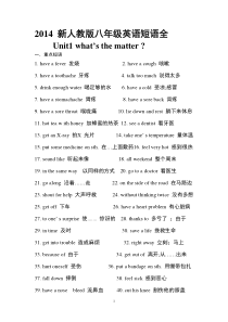 新人教版八年级英语下册重点句型·短语全