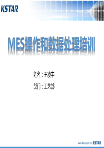 MES培训