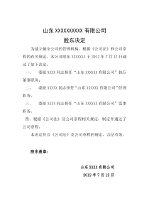 3.法人独资的董事、监事、经理、法人代表任职文件