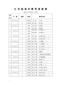 培智七--年-级-美工全册教案表格版