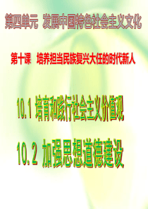 (最新教材)2019届一轮复习文化生活第十课--培养担当民族复兴大任的时代新人