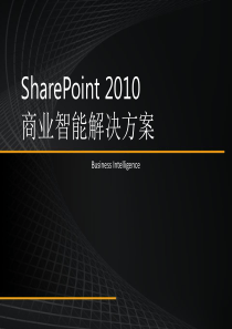 SharePoint2010商业智能(BI)解决方案