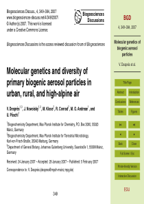 Molecular genetics and diversity of primary biogen