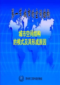 《城市空间结构的模式及其形成原因》