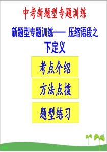 (部编)中考语文新题型专题训练——下定义