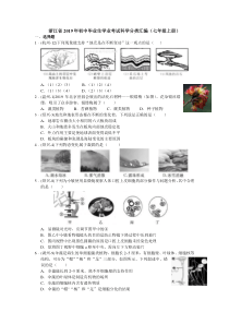 浙江省2019年各地区中考科学各年级中考真题汇编(6册全)