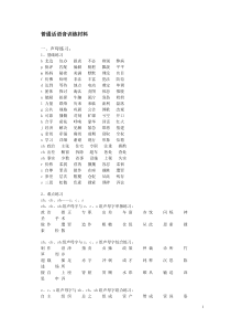 普通话语音训练材料