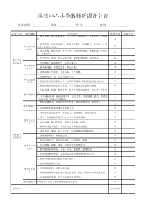 中心小学听课评课评分打分表