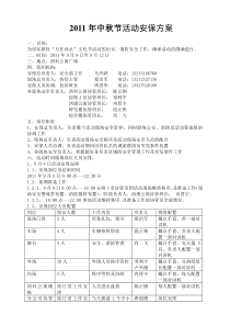 活动安保方案