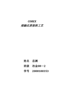 COREX熔融还原炼铁工艺