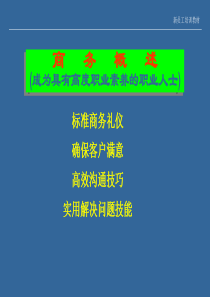 商务概述成为具有高度职业素养的职业人士