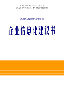 企业信息化建议书