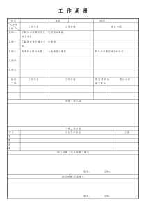 工作周报模板(新)