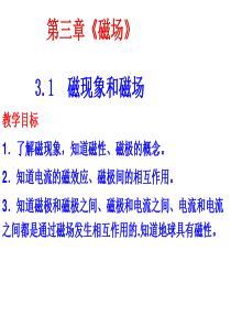 人教版物理选修3-1  3.1磁现象和磁场课件课堂用