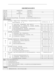 某啤酒企业发瓶保管岗位说明书